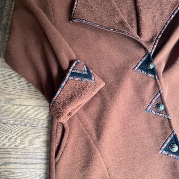 *Vintage 90's* Red Rover (M) brown polar tea fleece jacket - Picture 7 of 9